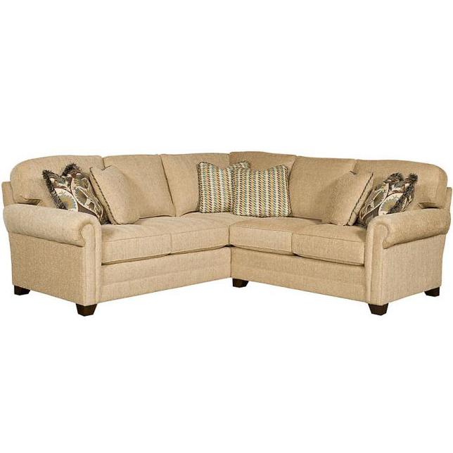 King Hickory Winston 7462PLMF+7473PLMFJagtarCashew Transitional Sectional with Rolled Sock